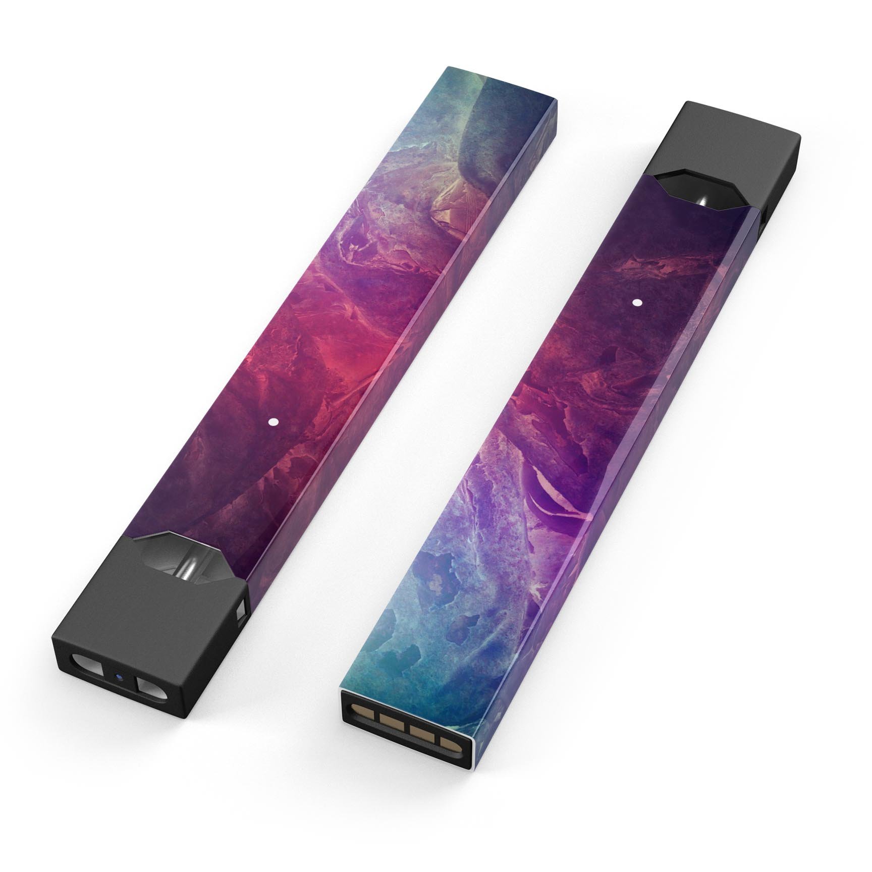 Abstract Fire & Ice V15 skin-wrap sticker designed for JUUL vaping device, showcasing vibrant colors and premium quality.